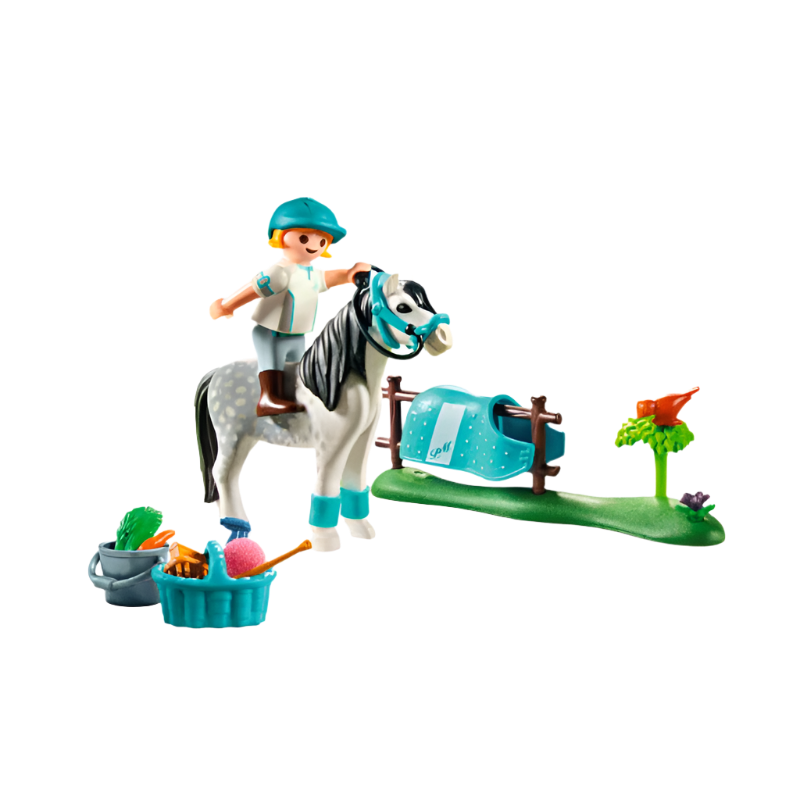Playmobil - Cavalière avec poney gris | - Ohlala