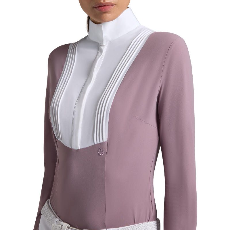 Cavalleria Toscana - Polo de concours manches longues femme Americain lilas