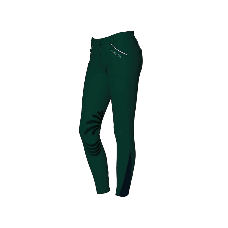 Flags & Cup - Pantalon d'équitation fille Cayenne vert forêt | - Ohlala