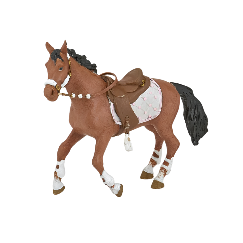 Papo - Cheval de la cavalière fashion hiver | - Ohlala