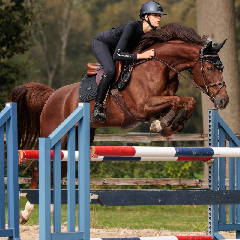 Equestrian Stockholm - Tapis de selle Modern noir | - Ohlala