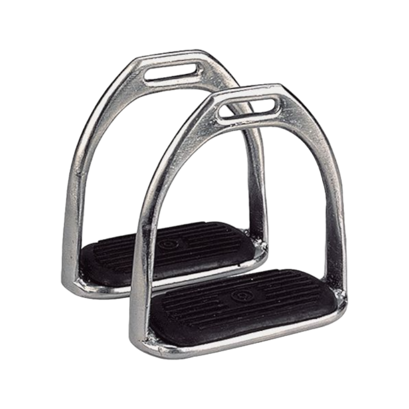 Feeling - Flat nickel-plated steel stirrups