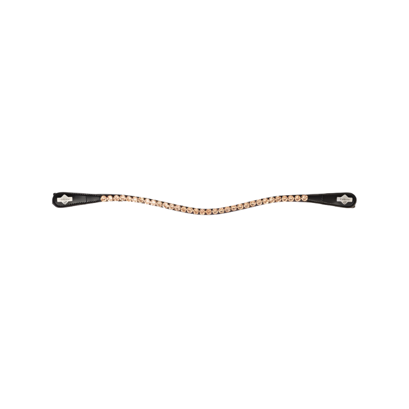 LeMieux - Frontal Classique en cuir noir Diamante Rosé | - Ohlala