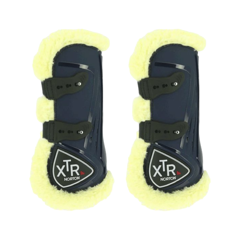 Norton - Guêtres cheval XTR à boutons mouton marine x2 | - Ohlala