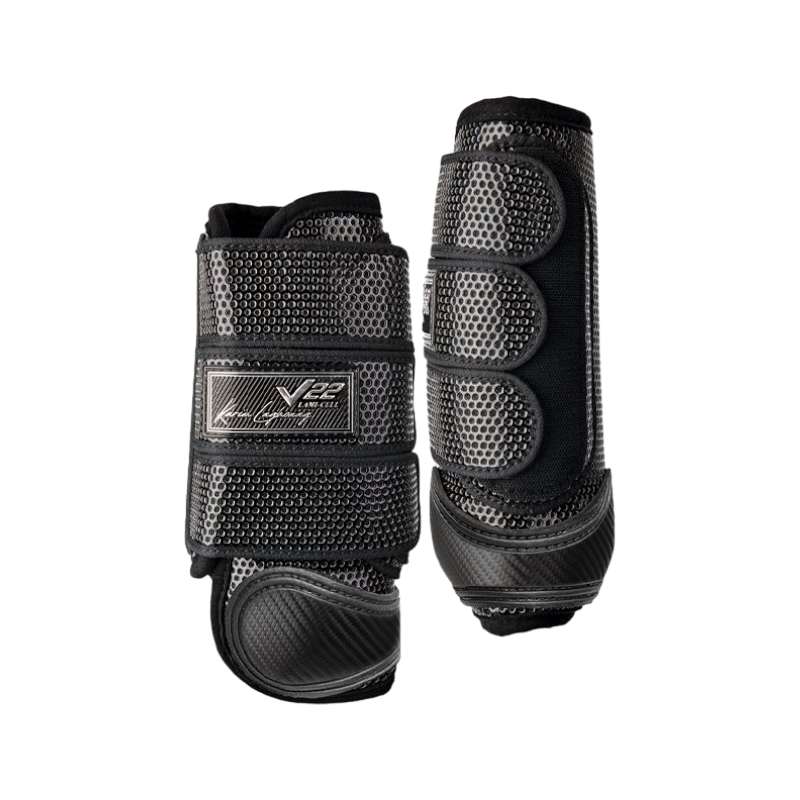 Lami-cell - Guêtres fermées antérieurs de cross V22 noir x2 | - Ohlala