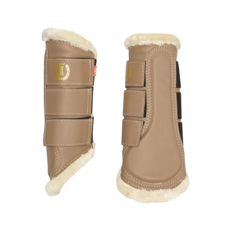 Imperial Riding - Beige sheepskin closed gaiters