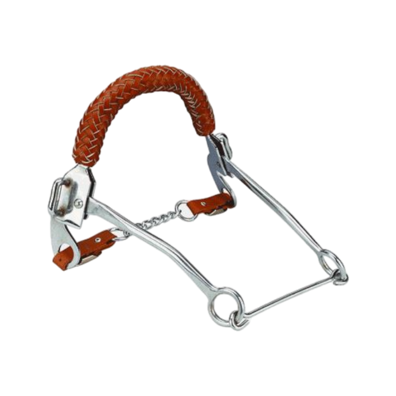 Feeling - Hackamore muserolle en cuir tressé | - Ohlala