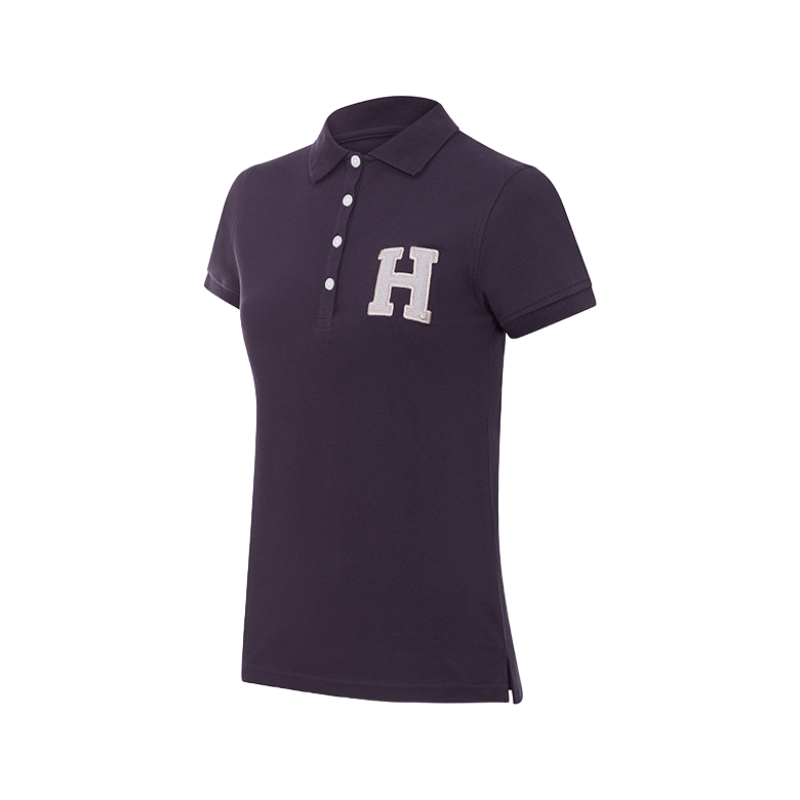 Hagg - Polo manches courtes femme marine/ gris | - Ohlala