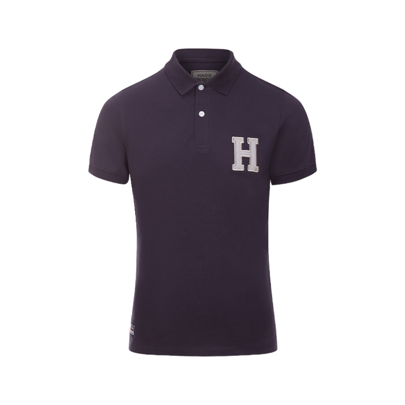 Hagg - Polo manches courtes homme marine/ gris | - Ohlala