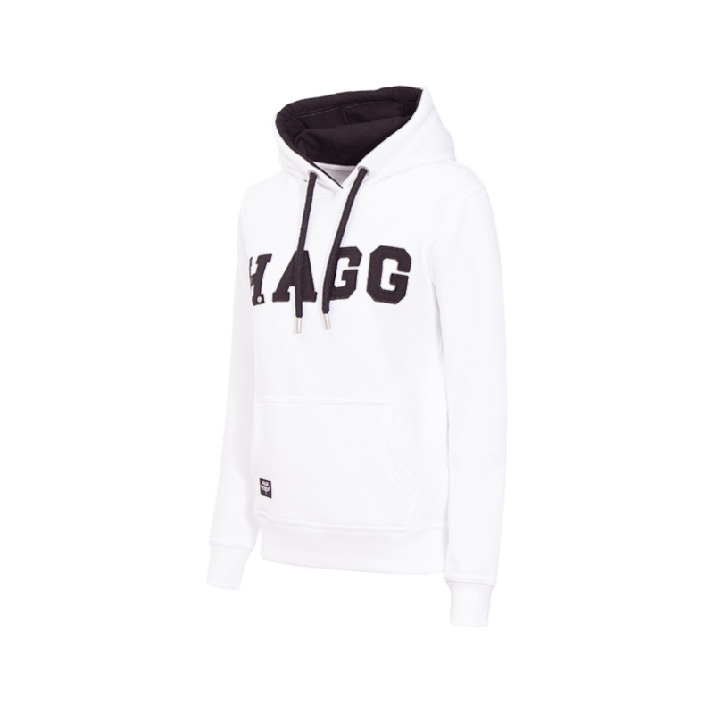 Hagg - Sweat à capuche femme blanc/ noir | - Ohlala