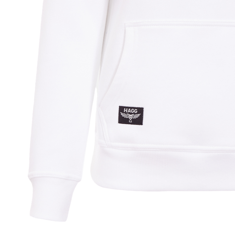 Hagg - Sweat à capuche femme blanc/ noir | - Ohlala