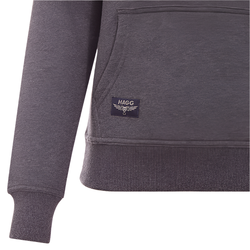 Hagg - Sweat à capuche femme gris anthracite/ marine | - Ohlala