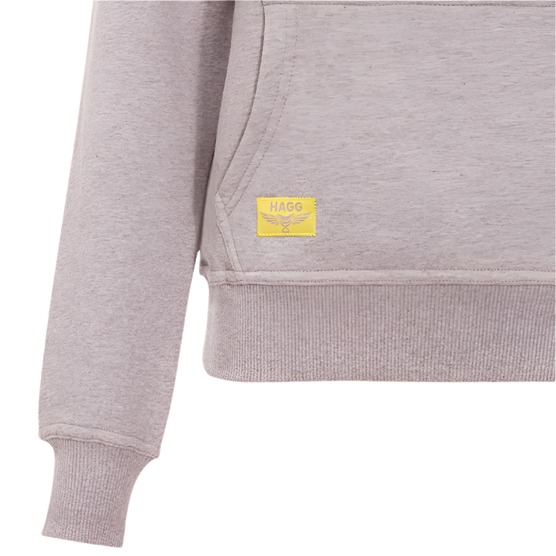 Hagg - Sweat à capuche femme gris/ jaune | - Ohlala