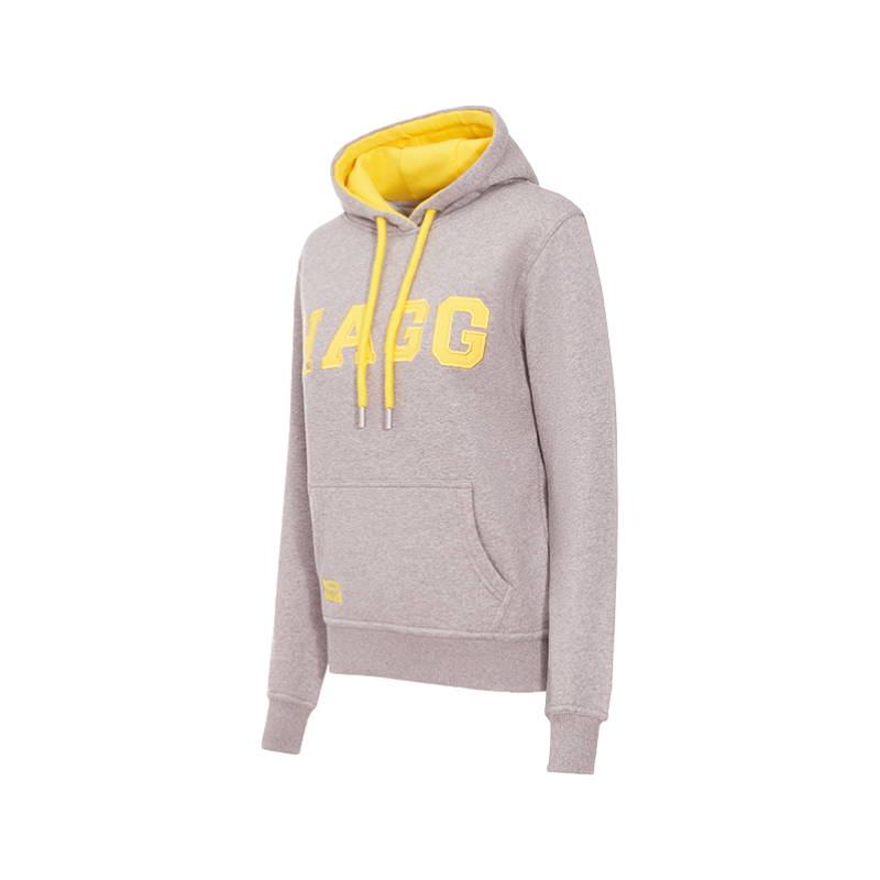 Hagg - Sweat à capuche femme gris/ jaune | - Ohlala