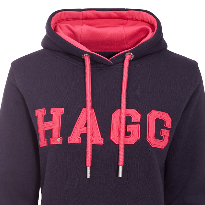 Hagg - Sweat à capuche femme marine/ fuchsia | - Ohlala