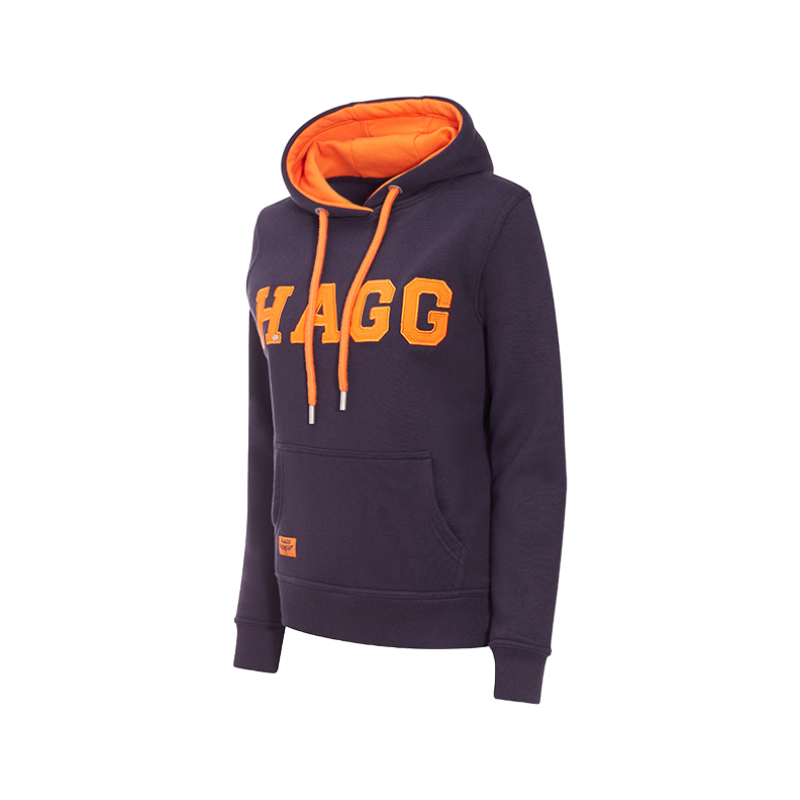 Hagg - Sweat à capuche femme marine/ orange | - Ohlala