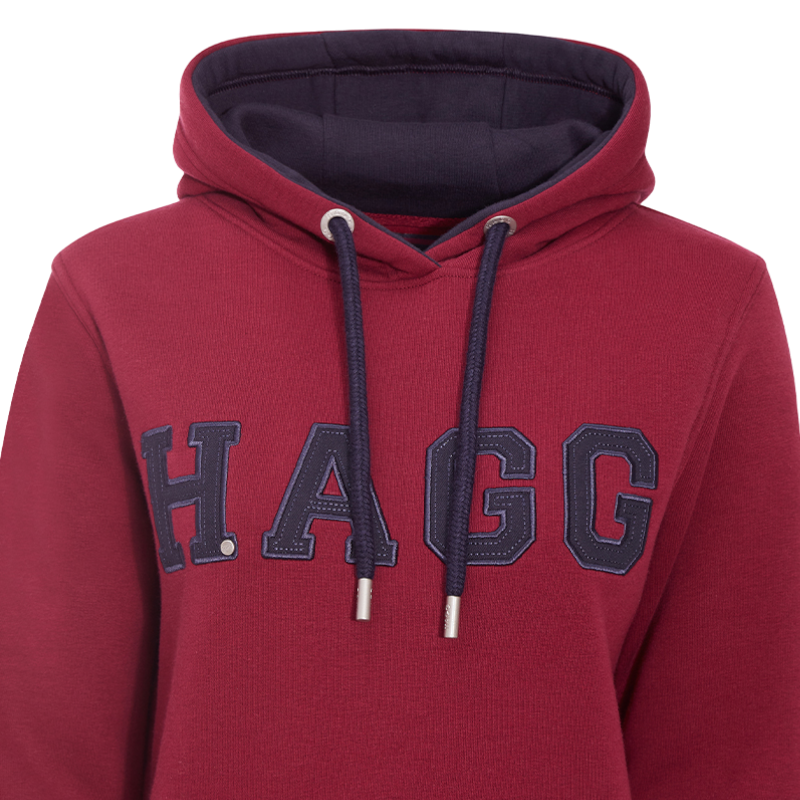 Hagg - Sweat à capuche femme prune/ marine | - Ohlala