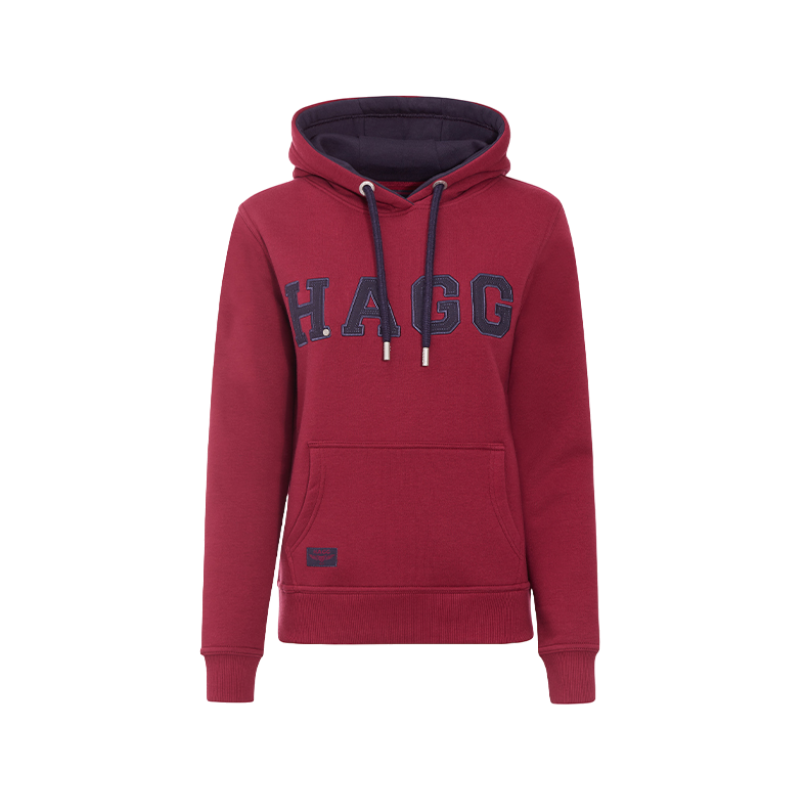 Hagg - Sweat à capuche femme prune/ marine | - Ohlala