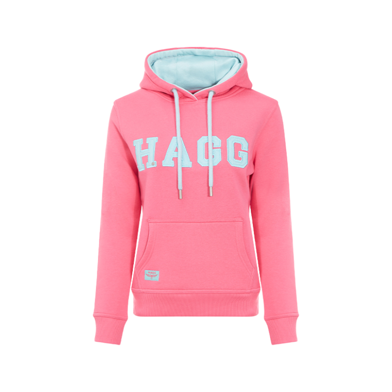 Hagg - Sweat à capuche femme rose/ bleu ciel | - Ohlala