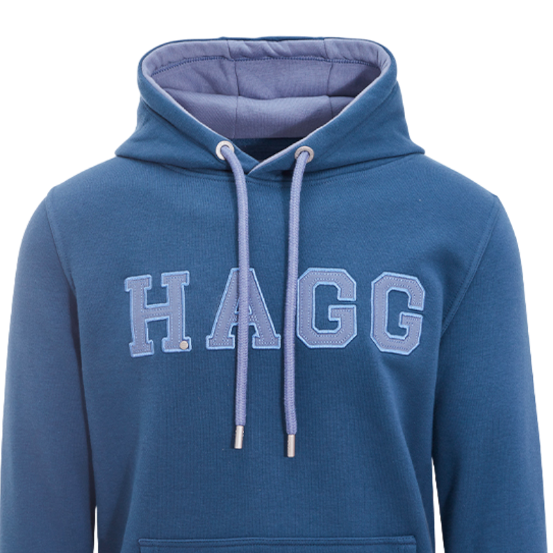 Hagg - Sweat à capuche homme bleu orage | - Ohlala