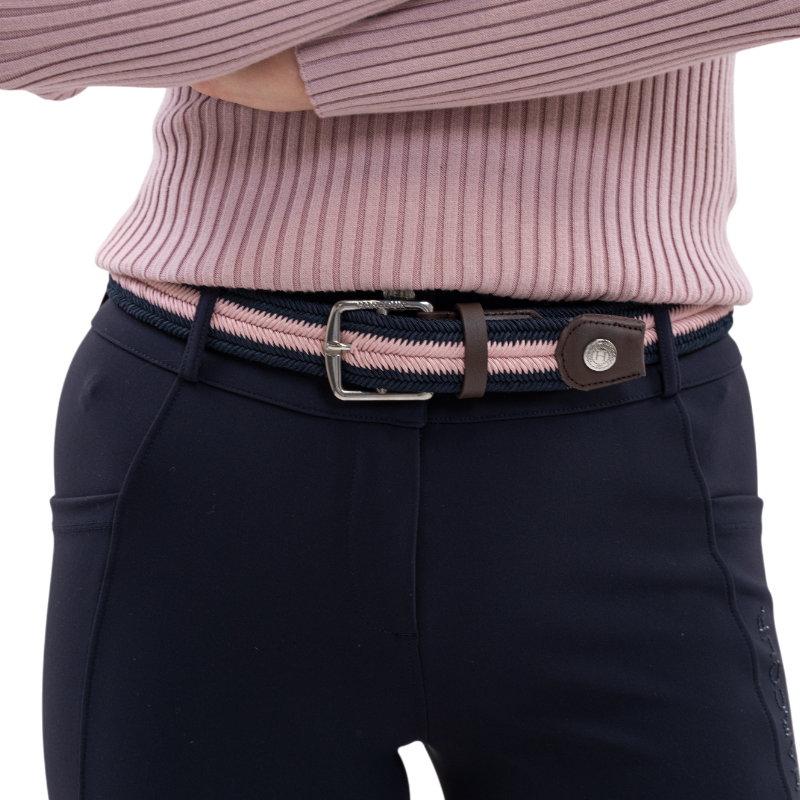 Harcour - Ceinture Bana marine/ pivoine