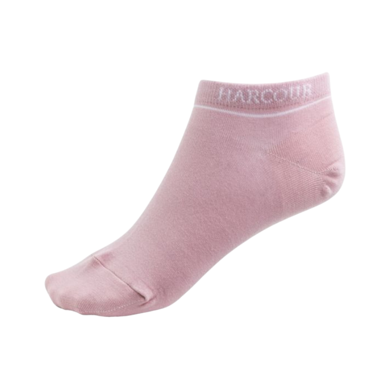 Harcour - Korte sokken Suzanne zwart/roze (x3)
