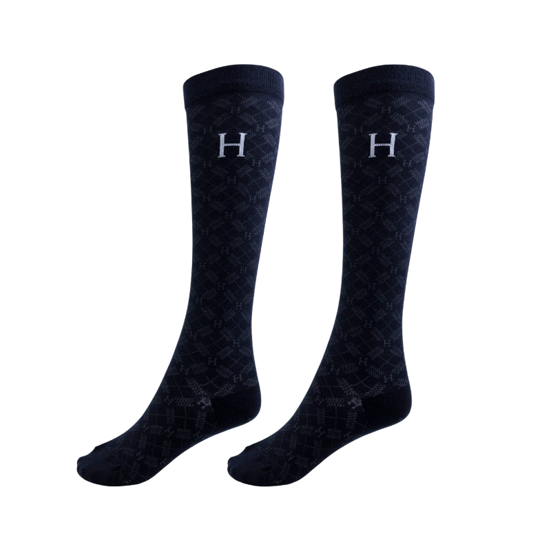 Harcour - Aiko riding socks plum/black/tartan (x3)