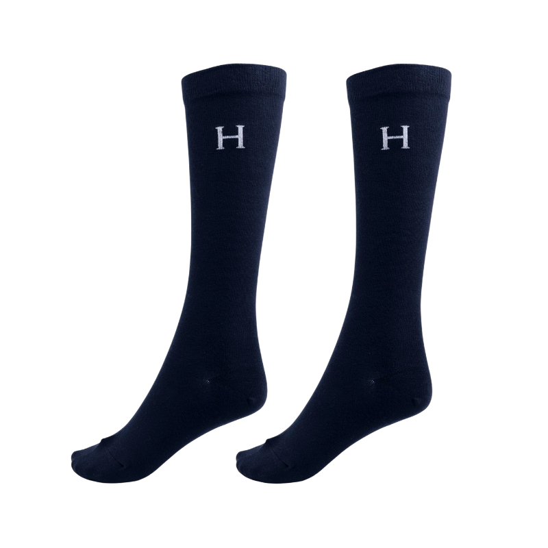 Harcour - Aiko equestrian socks navy/pink/tartan (x3)