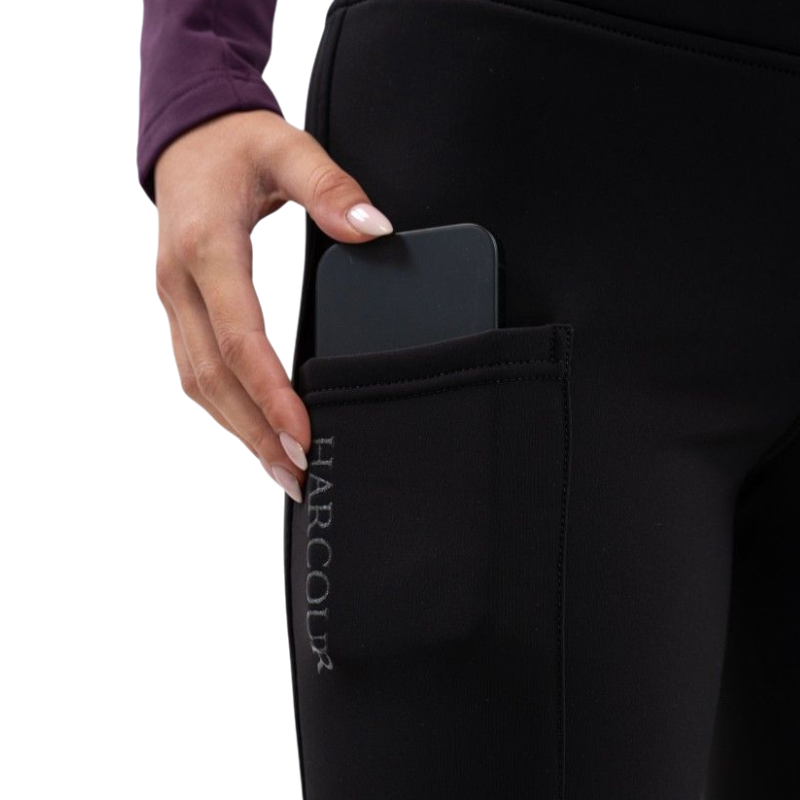 Harcour - Women's black polar equestrian leggings Lili