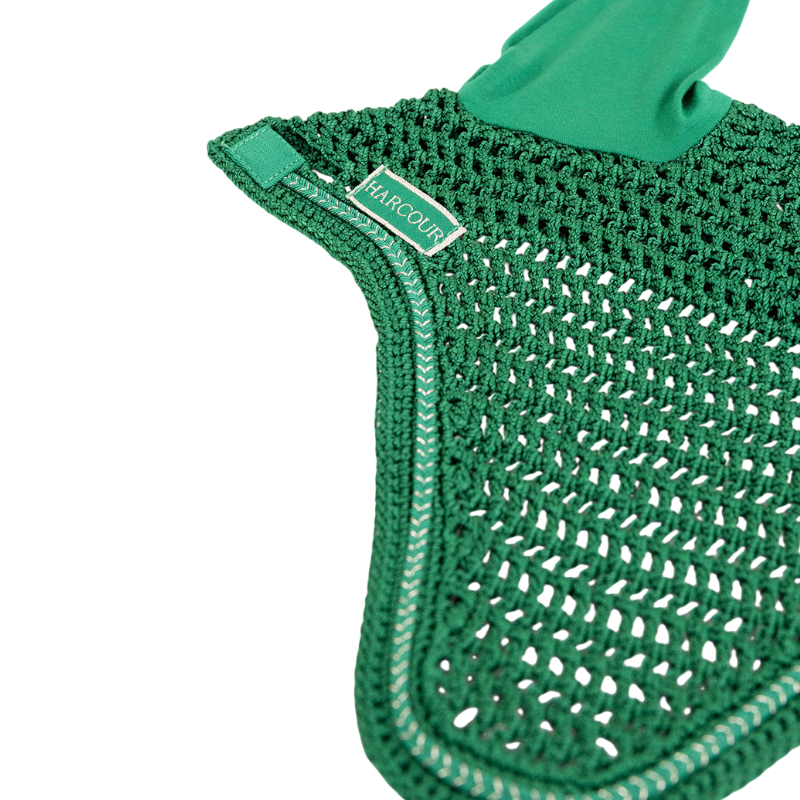 Harcour - Set van dressuurtapijten Sunny en Funny oorwarmers groen/ lichtgoud