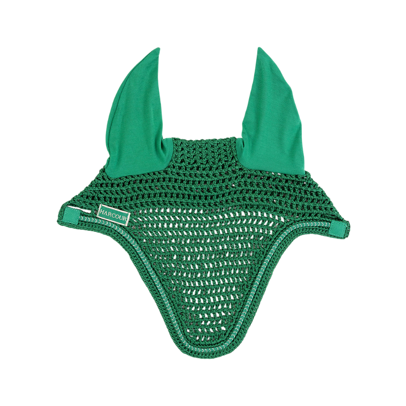 Harcour - Set van dressuurtapijten Sunny en Funny oorwarmers groen/ lichtgoud