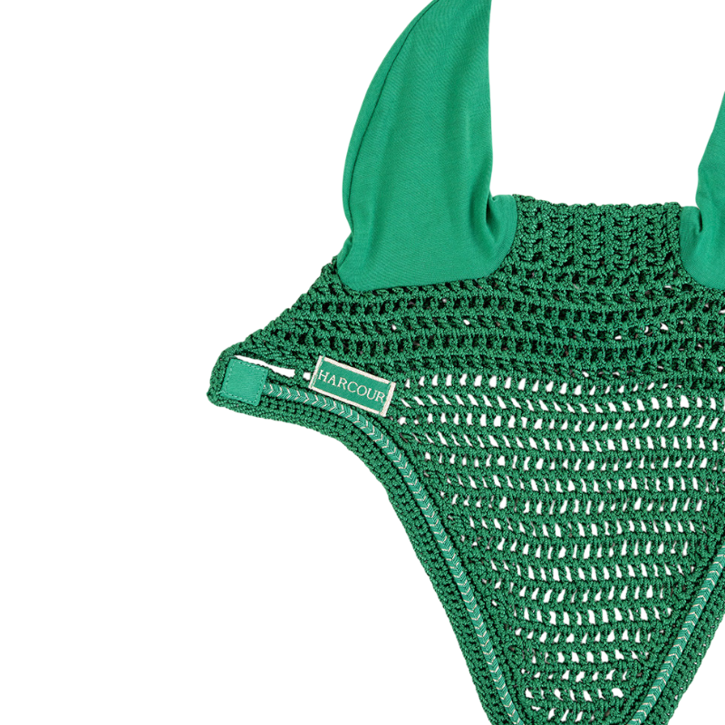 Harcour - Set van dressuurtapijten Sunny en Funny oorwarmers groen/ lichtgoud