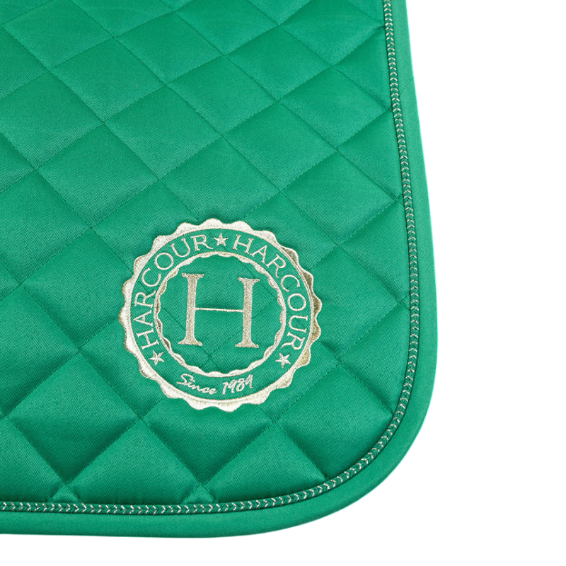 Harcour - Pack Satteldecke Sunny und lustige Mütze grün/ hellgold