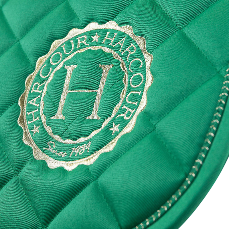 Harcour - Pack Satteldecke Sunny und lustige Mütze grün/ hellgold