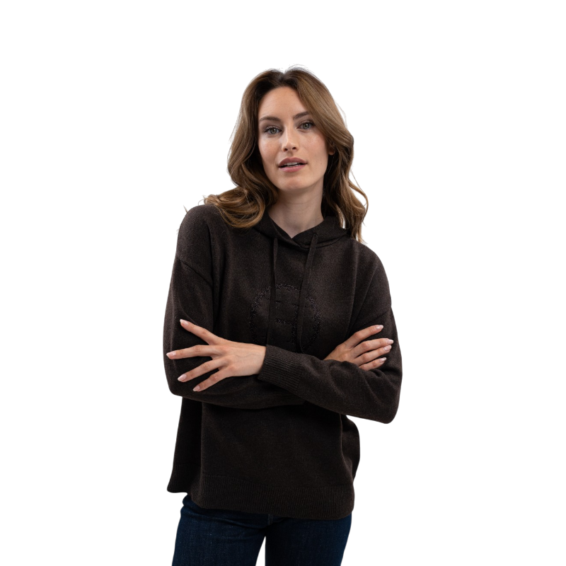 Harcour - Women's knitted sweater Aurelia cocoa