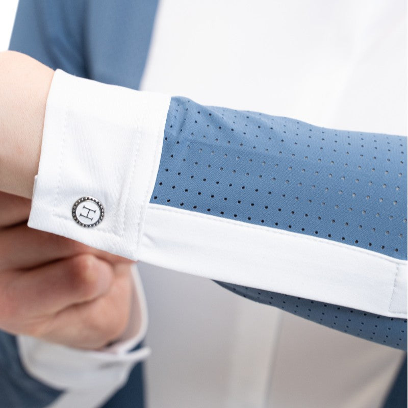 Harcour - Polo de concours manches longues femme Coco steel blue | - Ohlala