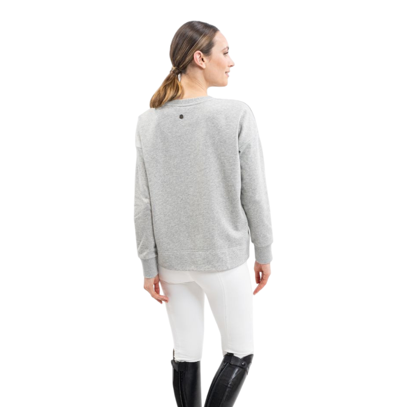 Harcour - Sweat manches longues mixte Galopea gris chiné | - Ohlala