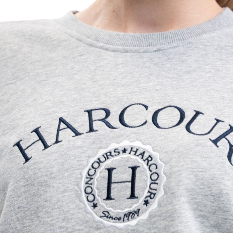 Harcour - Sweat manches longues mixte Galopea gris chiné | - Ohlala