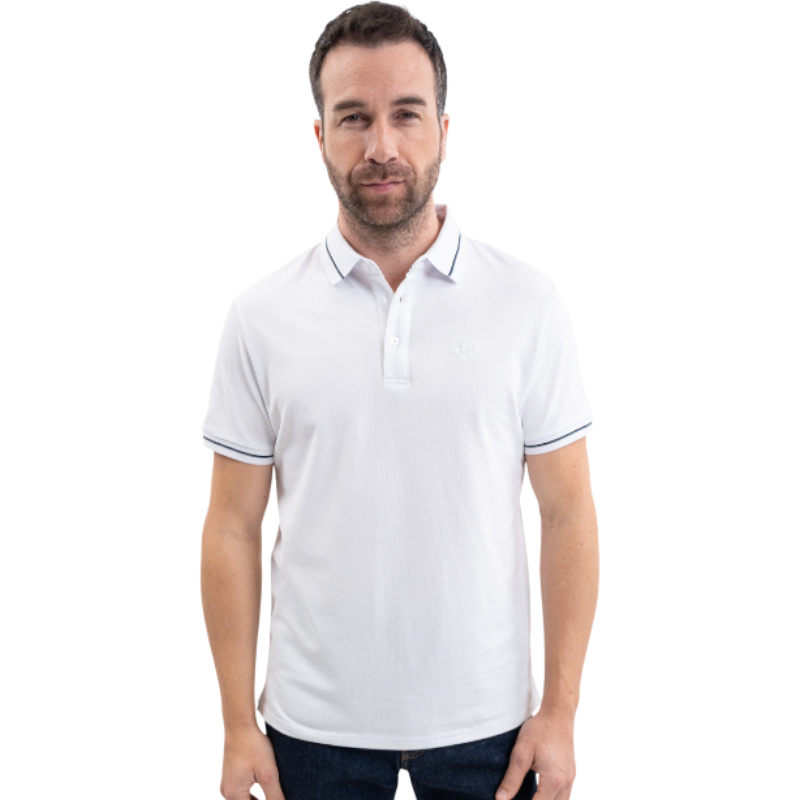 Harcour - Polo manches courtes homme Oscar blanc | - Ohlala