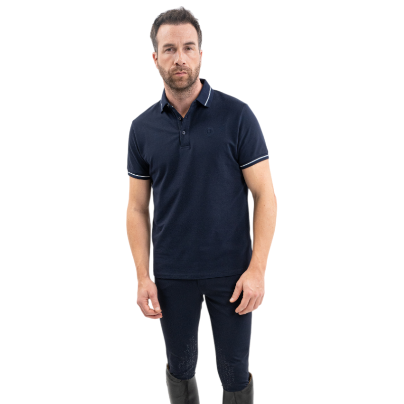 Harcour - Polo manches courtes homme Oscar marine | - Ohlala