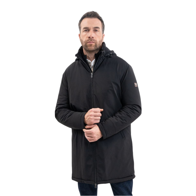 Harcour - Parka longue homme Robertol noir