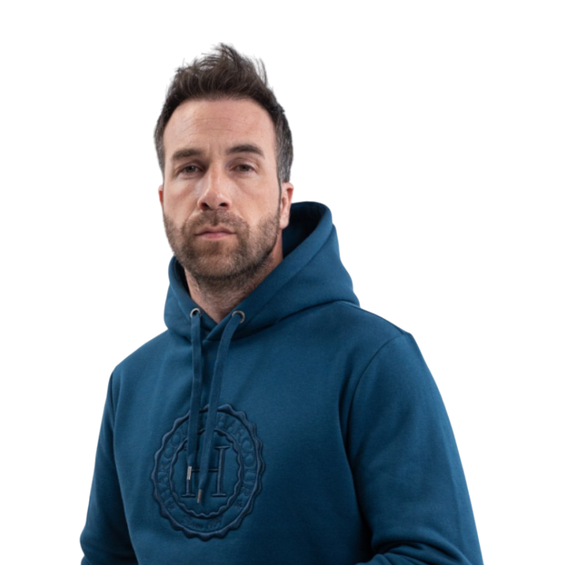 Harcour - Sweat à capuche unisexe Samy bleu lagon | - Ohlala