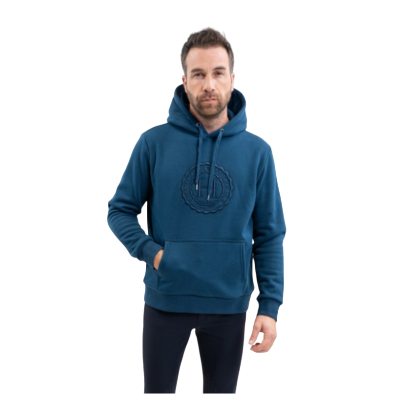 Harcour - Sweat à capuche unisexe Samy bleu lagon | - Ohlala