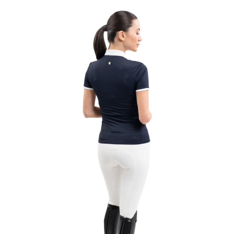 Harcour - Polo de concours manches courtes femme Shine marine | - Ohlala