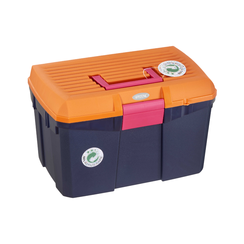 Hippotonic - Coffre de pansage édition limitée marine/ orange | - Ohlala