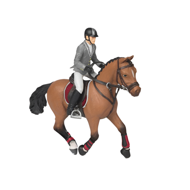 Papo - Cheval et cavalier concours | - Ohlala