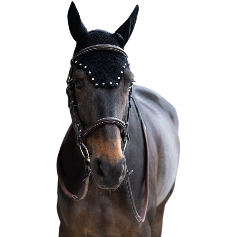 Jump'In - Bonnet pour chevaux Balthazar noir/ diamant | - Ohlala