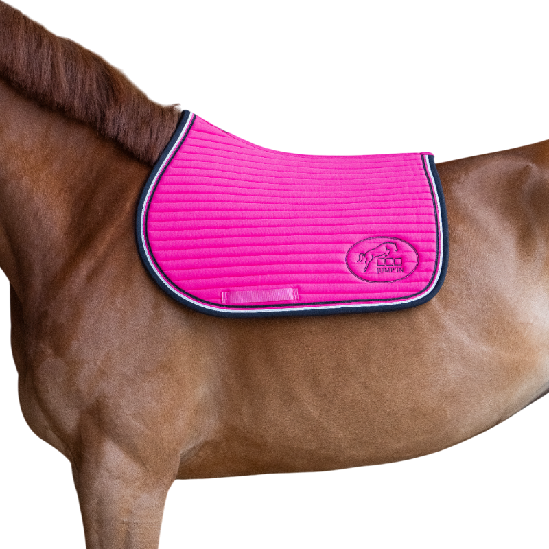 Jump'In - Tapis de selle Balthazar fuschia/ noir | - Ohlala