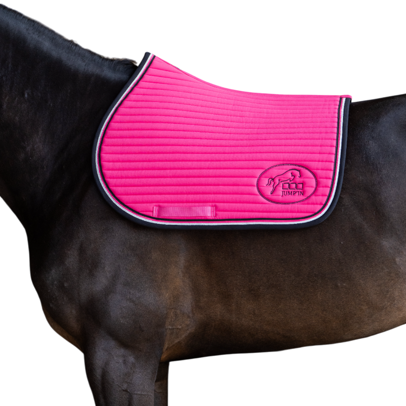 Jump'In - Tapis de selle Balthazar fuschia/ noir | - Ohlala