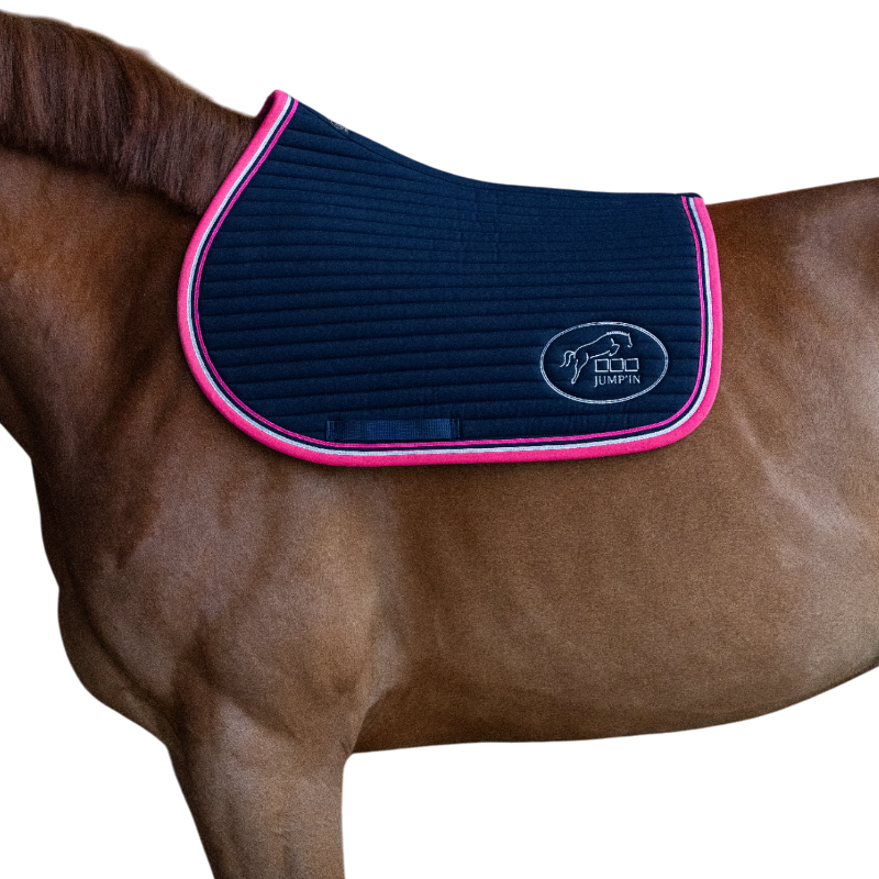 Jump'In - Tapis de selle Balthazar marine/ fuschia | - Ohlala